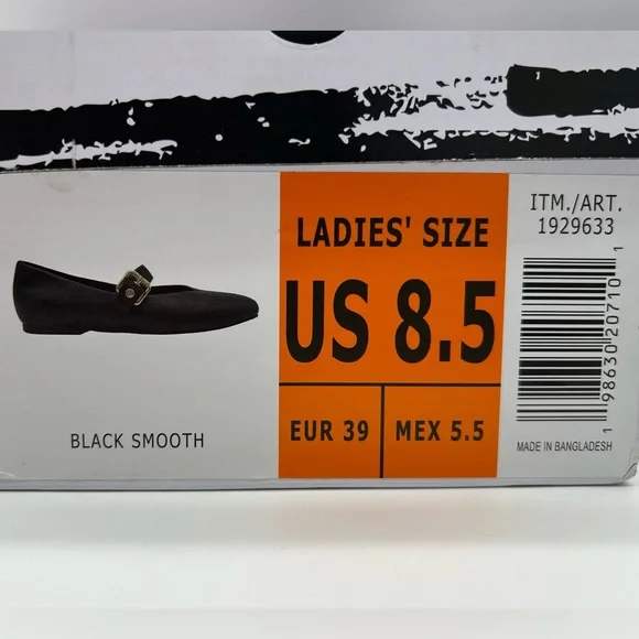 Dolce Vita DV Black Mary Jane Flats Gold Buckle Size 8.5 Women’s Shoes NWT - Picture 10 of 12